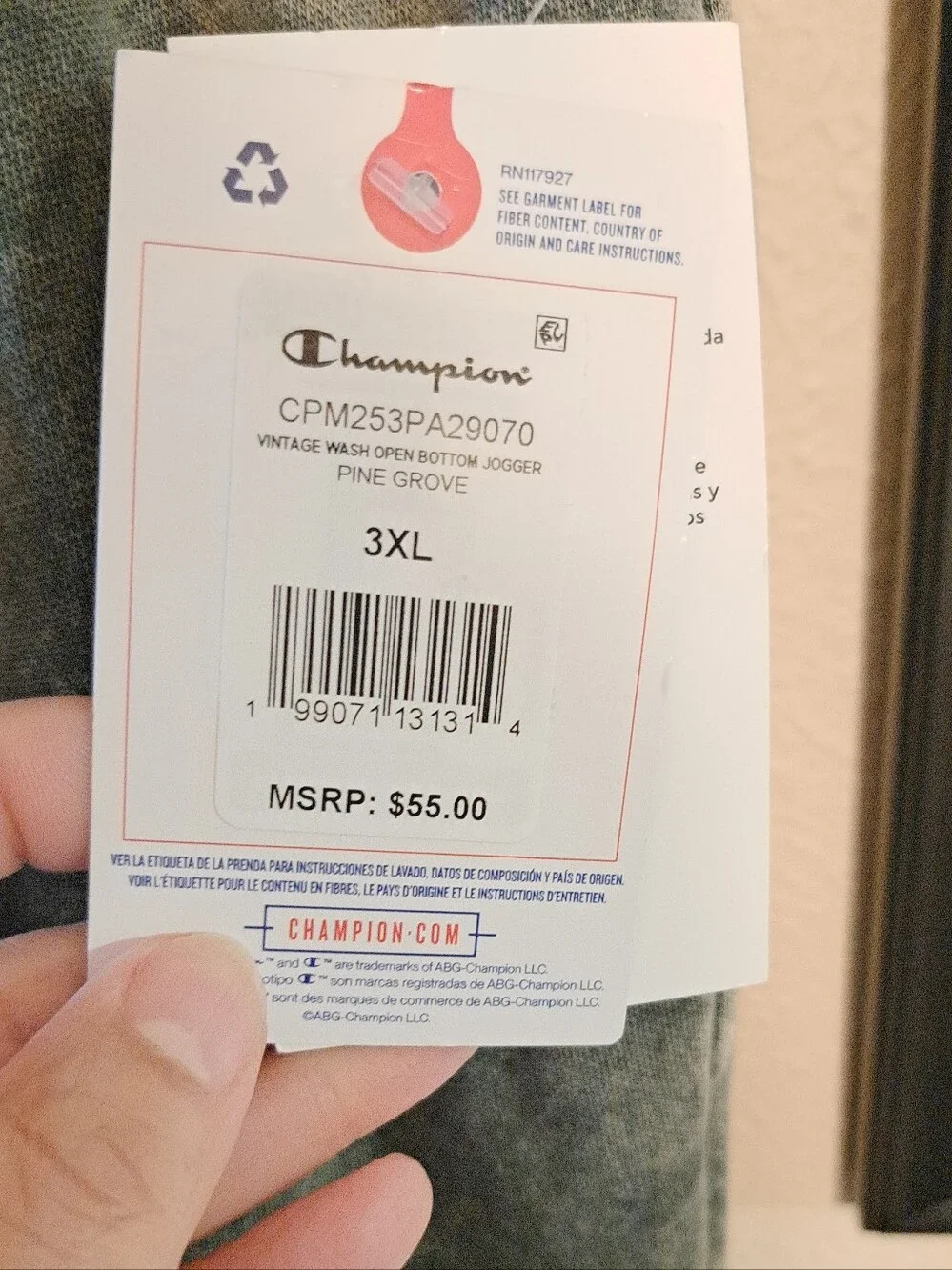 🔥 NWT Champion 3X Olive Green Cargo Joggers | Trendy Athleisure Comfort 🔥 - Picture 5 of 7
